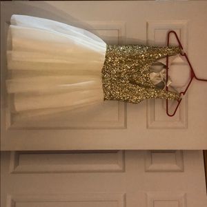 Dress from Nordstrom’s size is 3/4